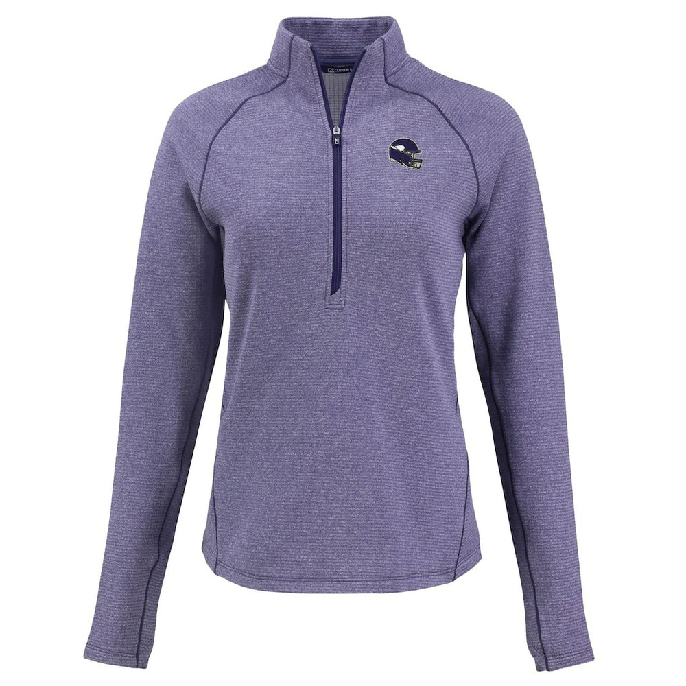 Minnesota Vikings Cutter & Buck Women's Peshastin Eco Fleece Recycled Tri-Blend Raglan Half-Zip Jacket | NFL Outlet