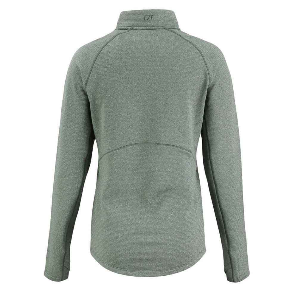 Green Bay Packers Cutter & Buck Women's Peshastin Eco Fleece Recycled Tri-Blend Raglan Half-Zip Jacket | NFL Discount