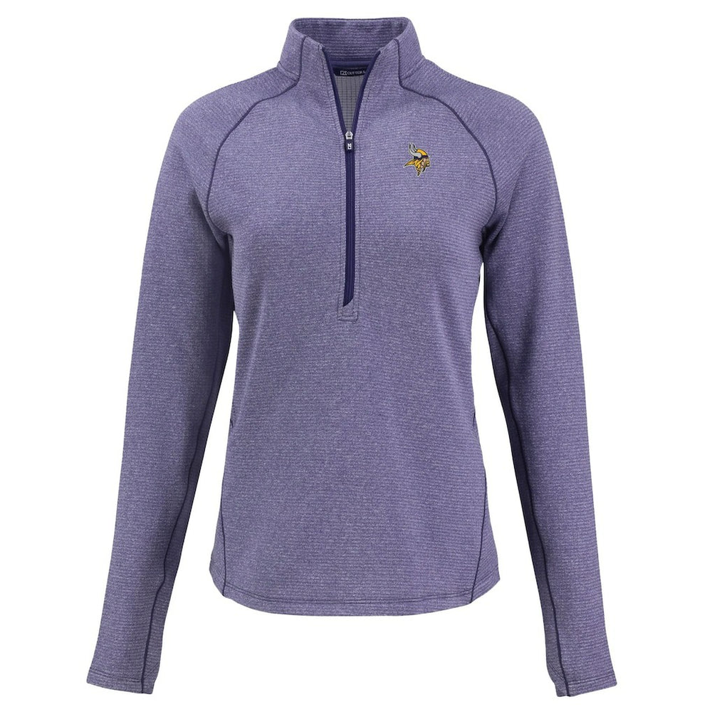 Minnesota Vikings Cutter & Buck Women's Peshastin Eco Fleece Recycled Tri-Blend Raglan Half-Zip Jacket | NFL On sale