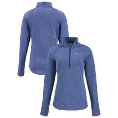 New England Patriots Cutter & Buck Women's Peshastin Eco Fleece Recycled Tri-Blend Raglan Half-Zip Jacket | NFL Sale
