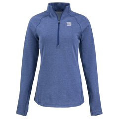 New York Giants Cutter & Buck Women's Peshastin Eco Fleece Recycled Tri-Blend Raglan Half-Zip Jacket | NFL US