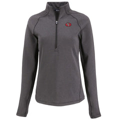 San Francisco 49ers Cutter & Buck Women's Peshastin Eco Fleece Recycled Tri-Blend Raglan Half-Zip Jacket | NFL Outlet