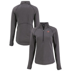 San Francisco 49ers Cutter & Buck Women's Peshastin Eco Fleece Recycled Tri-Blend Raglan Half-Zip Jacket | NFL Hot