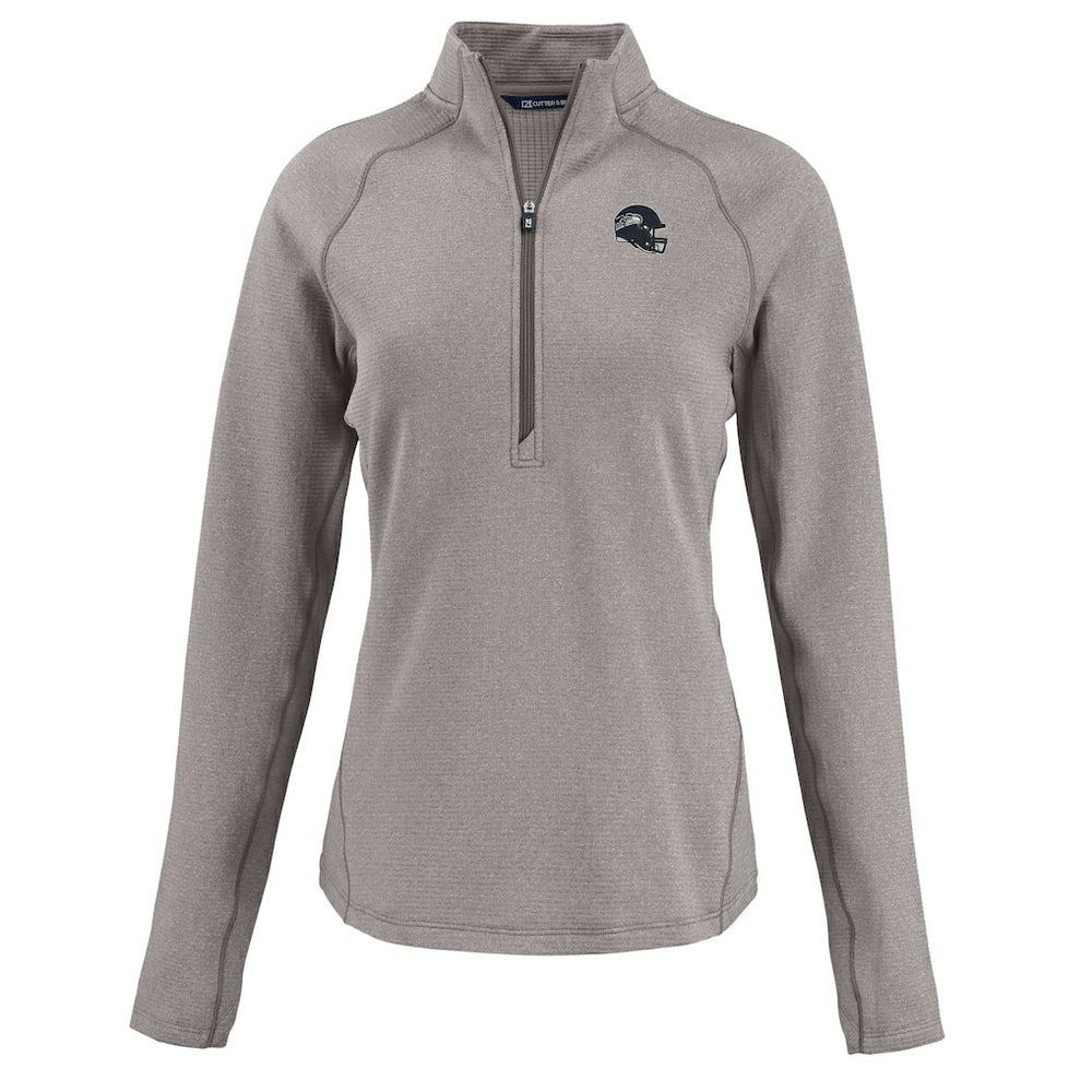 Seattle Seahawks Cutter & Buck Women's Peshastin Eco Fleece Recycled Tri-Blend Raglan Half-Zip Jacket | NFL On sale