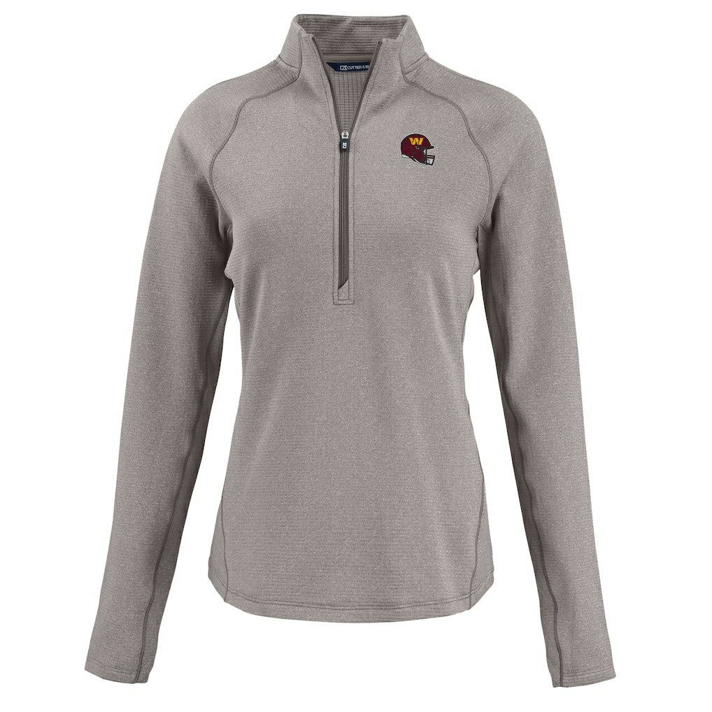 Washington Commanders Cutter & Buck Women's Peshastin Eco Fleece Recycled Tri-Blend Raglan Half-Zip Jacket | NFL Hot