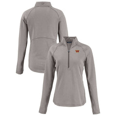 Washington Commanders Cutter & Buck Women's Peshastin Eco Fleece Recycled Tri-Blend Raglan Half-Zip Jacket | NFL Outlet