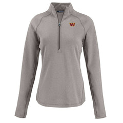 Washington Commanders Cutter & Buck Women's Peshastin Eco Fleece Recycled Tri-Blend Raglan Half-Zip Jacket | NFL Outlet