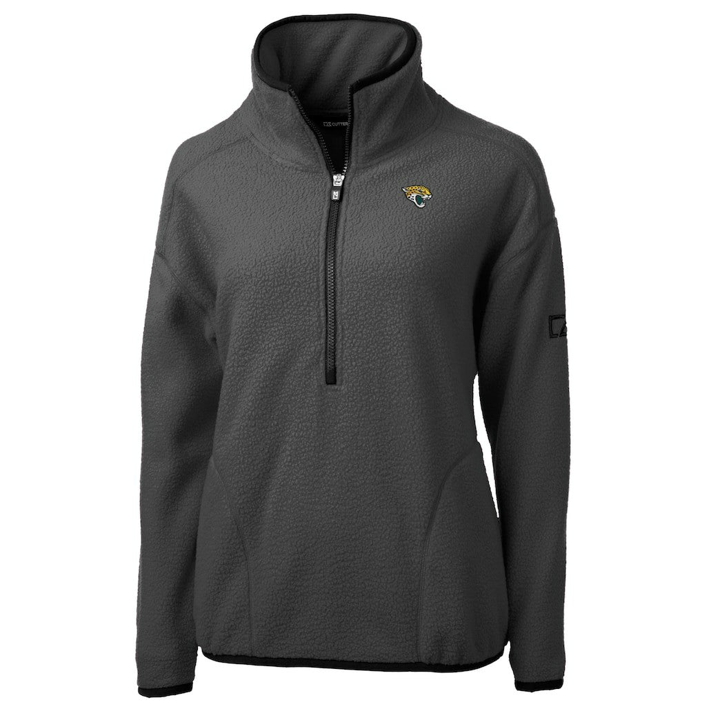 Jacksonville Jaguars Cutter & Buck Women's Cascade Eco Sherpa Fleece Half-Zip Jacket | NFL New