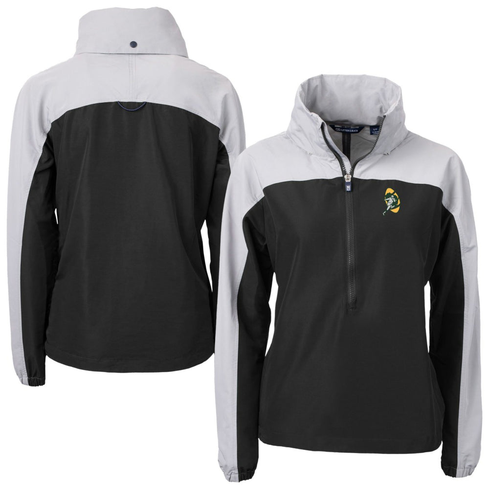Green Bay Packers Cutter & Buck Women's Charter Eco Recycled Half-Zip Hooded Anorak Jacket | NFL US