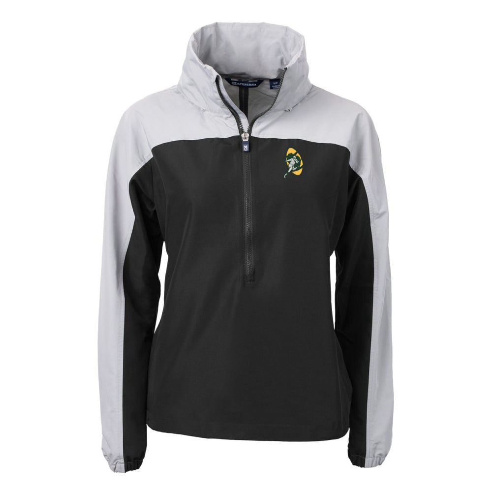Green Bay Packers Cutter & Buck Women's Charter Eco Recycled Half-Zip Hooded Anorak Jacket | NFL US