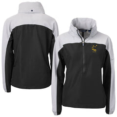 Pittsburgh Steelers Cutter & Buck Women's Charter Eco Recycled Half-Zip Hooded Anorak Jacket | NFL Discount
