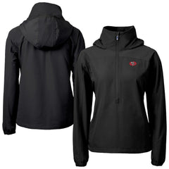 San Francisco 49ers Cutter & Buck Women's Charter Eco Recycled Half-Zip Hooded Anorak Jacket | NFL New