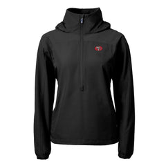 San Francisco 49ers Cutter & Buck Women's Charter Eco Recycled Half-Zip Hooded Anorak Jacket | NFL New