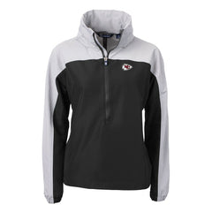 Kansas City Chiefs Cutter & Buck Women's Charter Eco Recycled Half-Zip Hooded Anorak Jacket | NFL Hot