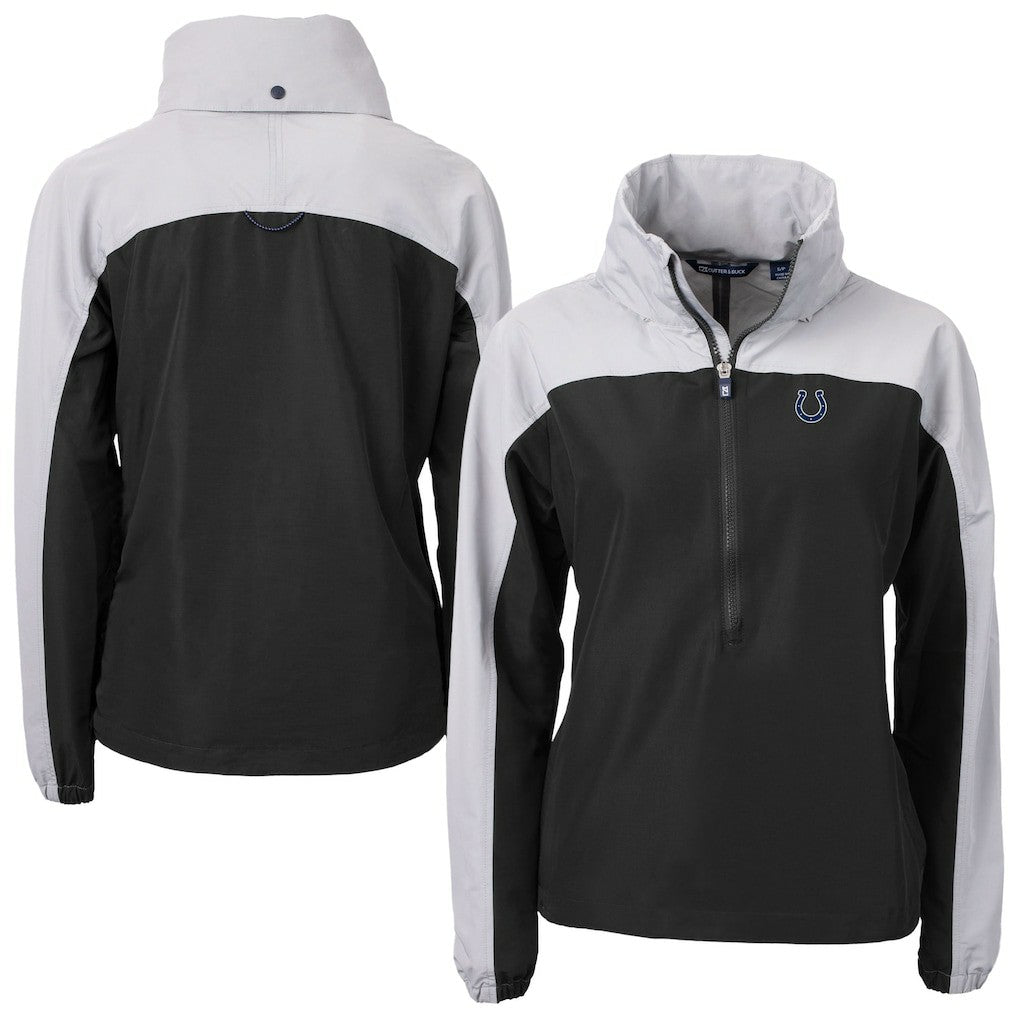 Indianapolis Colts Cutter & Buck Women's Charter Eco Recycled Half-Zip Hooded Anorak Jacket | NFL Discount