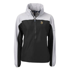 Minnesota Vikings Cutter & Buck Women's Charter Eco Recycled Half-Zip Hooded Anorak Jacket | NFL On sale