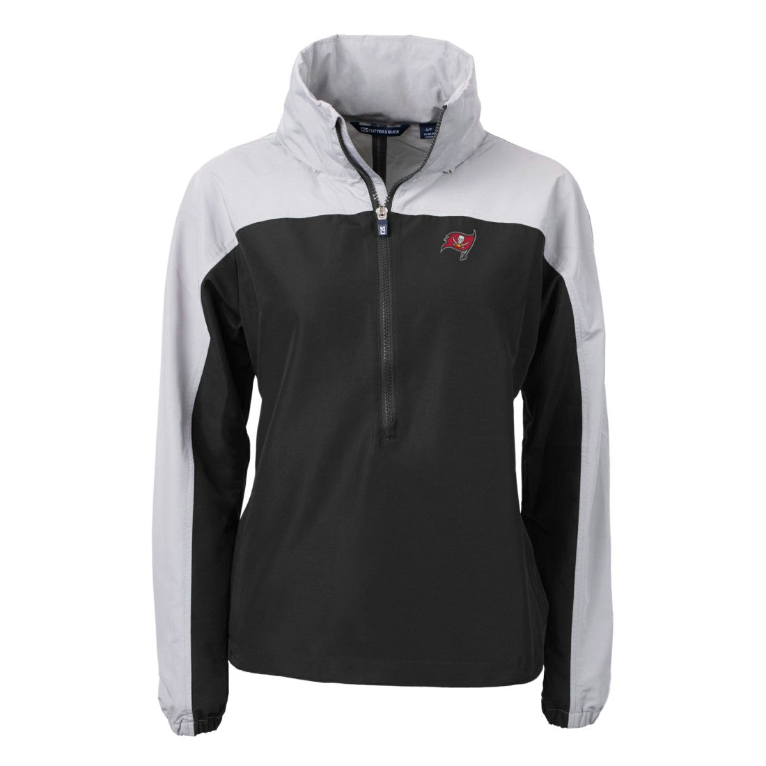 Tampa Bay Buccaneers Cutter & Buck Women's Charter Eco Recycled Half-Zip Hooded Anorak Jacket | NFL Hot