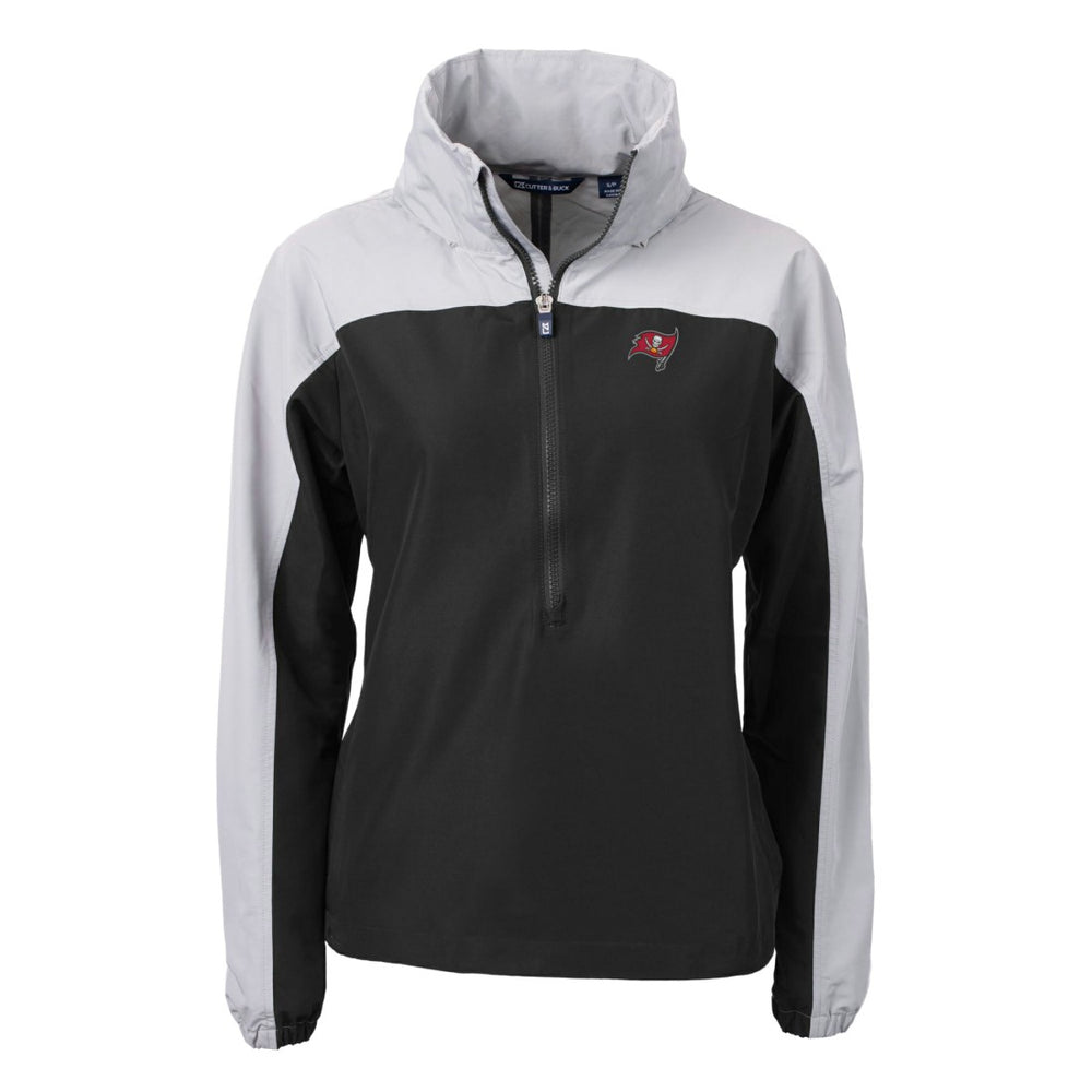 Tampa Bay Buccaneers Cutter & Buck Women's Charter Eco Recycled Half-Zip Hooded Anorak Jacket | NFL Hot