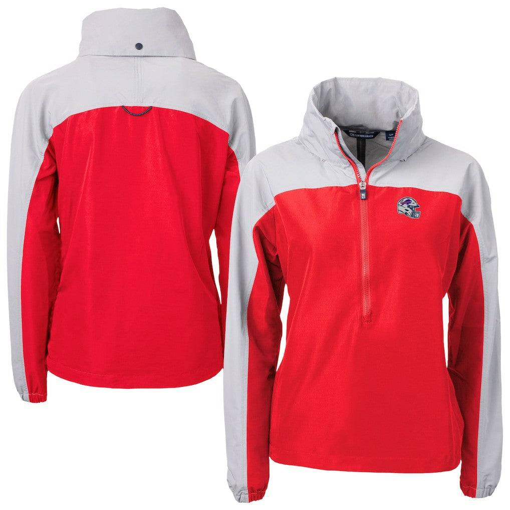 Buffalo Bills Cutter & Buck Women's Charter Eco Recycled Half-Zip Hooded Anorak Jacket | NFL Near me