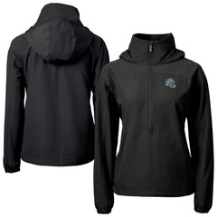Detroit Lions Cutter & Buck Women's Charter Eco Recycled Half-Zip Hooded Anorak Jacket | NFL US