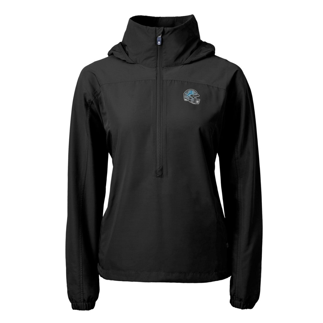 Detroit Lions Cutter & Buck Women's Charter Eco Recycled Half-Zip Hooded Anorak Jacket | NFL US