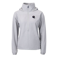 Chicago Bears Cutter & Buck Women's Charter Eco Recycled Half-Zip Hooded Anorak Jacket | NFL Online