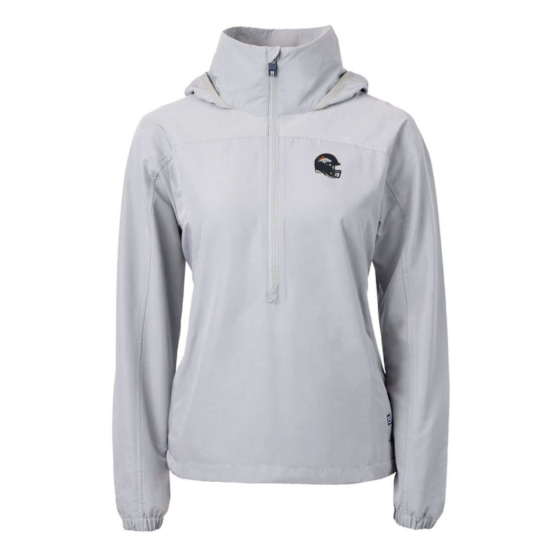 Denver Broncos Cutter & Buck Women's Charter Eco Recycled Half-Zip Hooded Anorak Jacket | NFL US