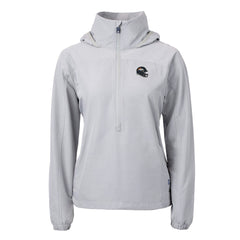 Denver Broncos Cutter & Buck Women's Charter Eco Recycled Half-Zip Hooded Anorak Jacket | NFL US
