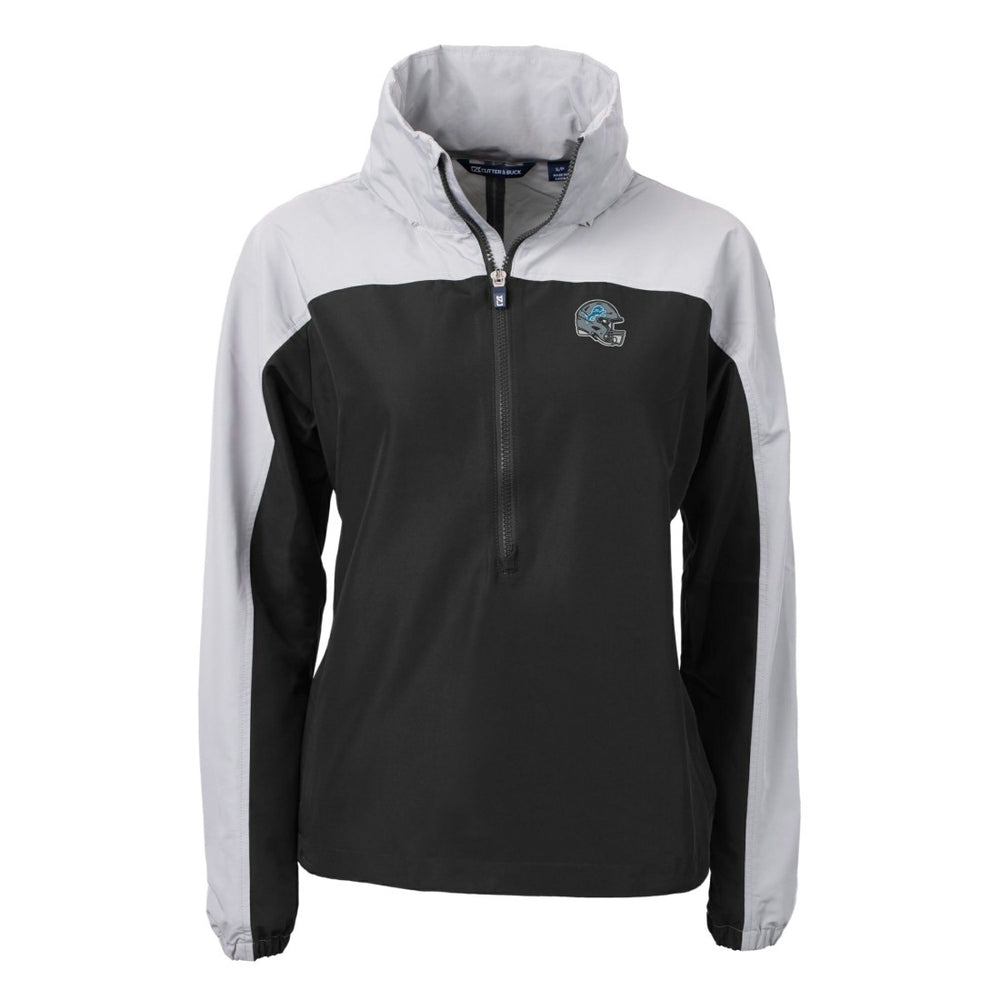 Detroit Lions Cutter & Buck Women's Charter Eco Recycled Half-Zip Hooded Anorak Jacket | NFL US