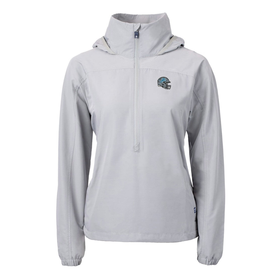 Detroit Lions Cutter & Buck Women's Charter Eco Recycled Half-Zip Hooded Anorak Jacket | NFL Near me