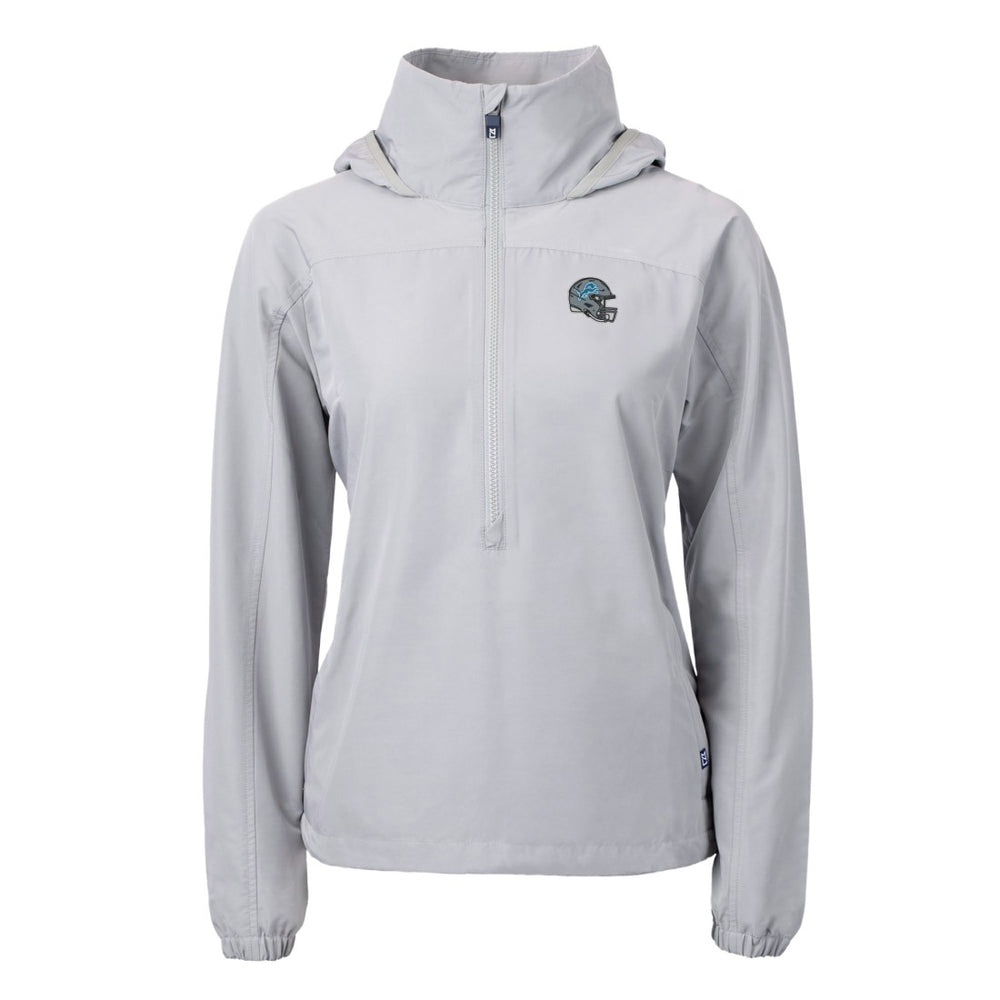 Detroit Lions Cutter & Buck Women's Charter Eco Recycled Half-Zip Hooded Anorak Jacket | NFL Near me