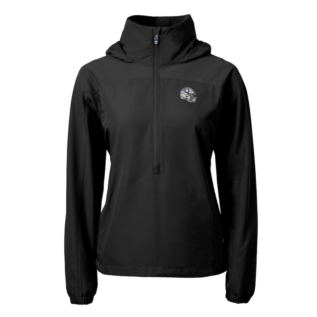 Indianapolis Colts Cutter & Buck Women's Charter Eco Recycled Half-Zip Hooded Anorak Jacket | NFL US