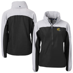 Green Bay Packers Cutter & Buck Women's Charter Eco Recycled Half-Zip Hooded Anorak Jacket | NFL Hot