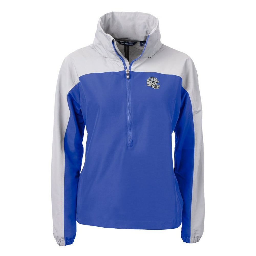 Indianapolis Colts Cutter & Buck Women's Charter Eco Recycled Half-Zip Hooded Anorak Jacket | NFL On sale