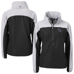 Minnesota Vikings Cutter & Buck Women's Charter Eco Recycled Half-Zip Hooded Anorak Jacket | NFL Outlet