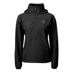 Philadelphia Eagles Cutter & Buck Women's Charter Eco Recycled Half-Zip Hooded Anorak Jacket | NFL Online