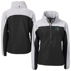 Philadelphia Eagles Cutter & Buck Women's Charter Eco Recycled Half-Zip Hooded Anorak Jacket | NFL Online