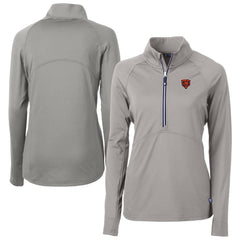 Chicago Bears Cutter & Buck Women's Adapt Eco Knit Stretch Recycled Raglan Half-Zip Top | NFL Outlet