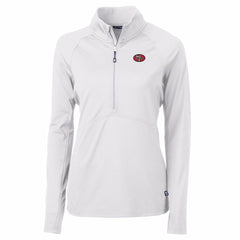 San Francisco 49ers Cutter & Buck Women's Adapt Eco Knit Stretch Recycled Raglan Half-Zip Top | NFL New