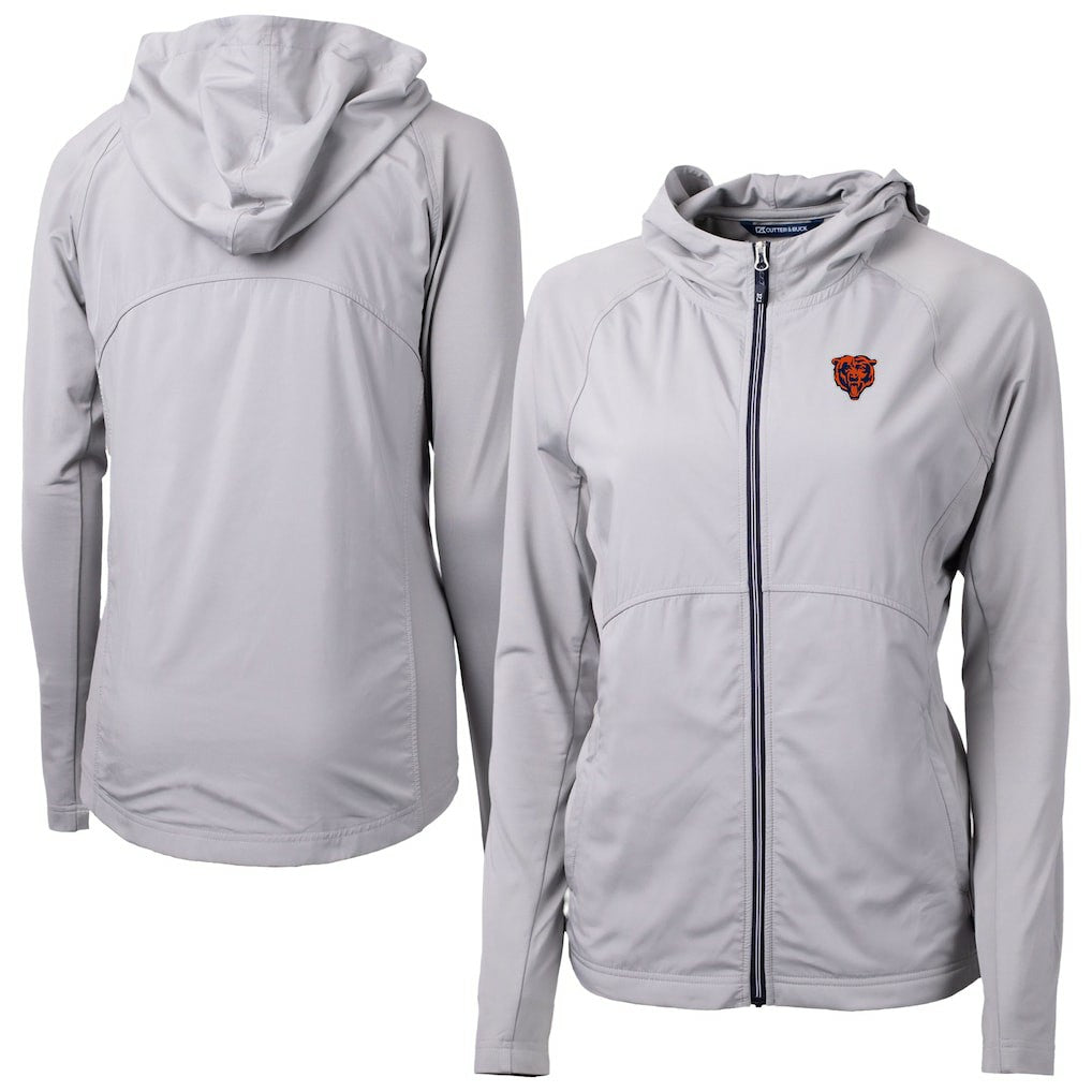 Chicago Bears Cutter & Buck Women's Adapt Eco Knit Hybrid Recycled Full-Zip Jacket | NFL Near me