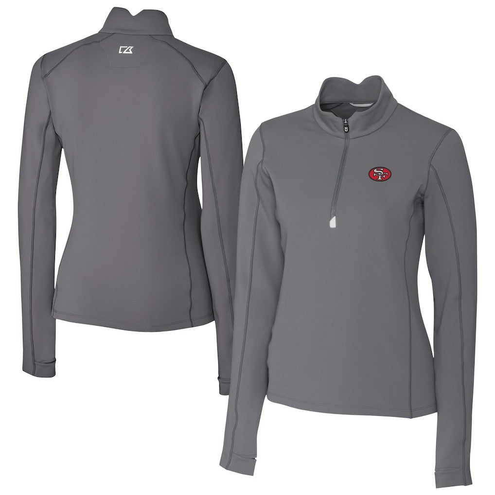 San Francisco 49ers Cutter & Buck Women's Traverse Stretch Quarter-Zip Pullover Top | NFL Online