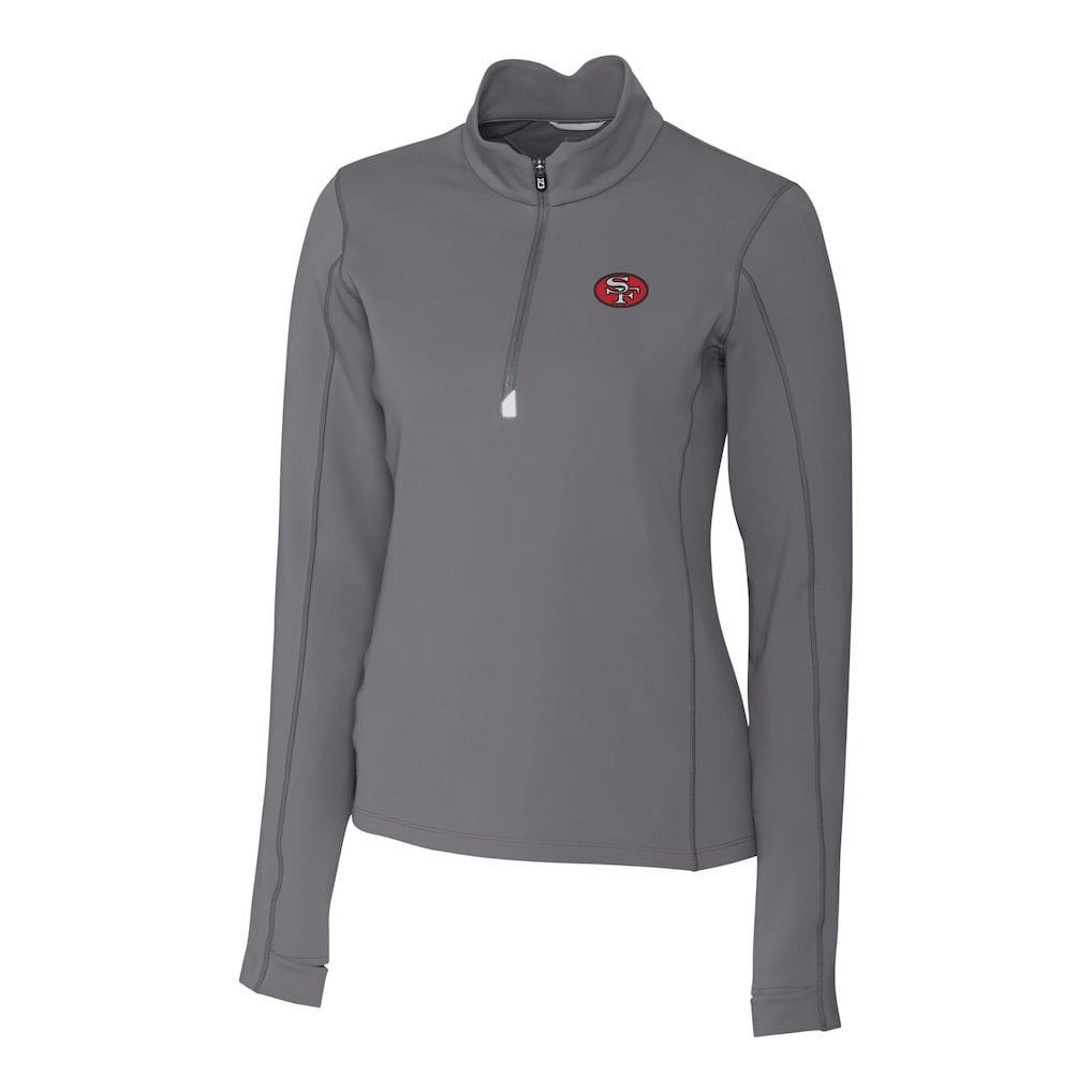 San Francisco 49ers Cutter & Buck Women's Traverse Stretch Quarter-Zip Pullover Top | NFL Online