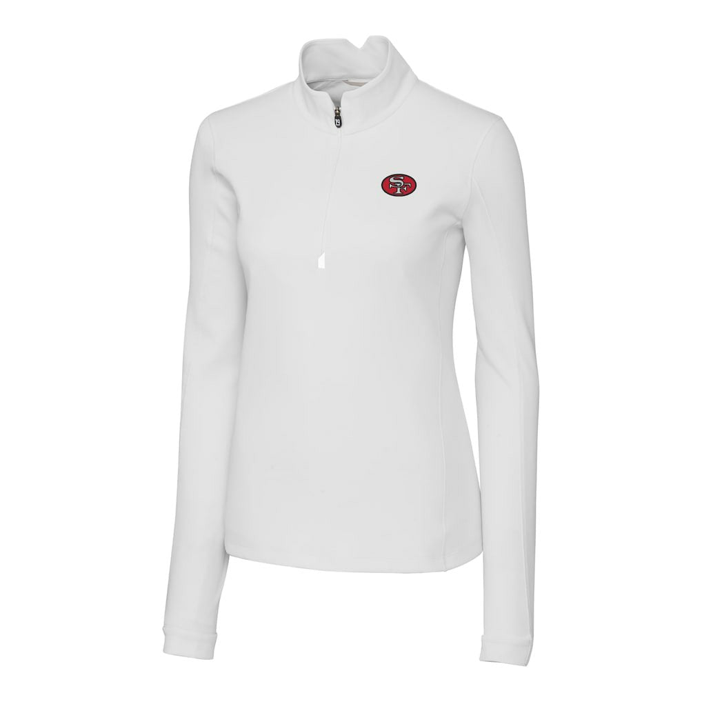 San Francisco 49ers Cutter & Buck Women's Traverse Stretch Quarter-Zip Pullover Top | NFL Online
