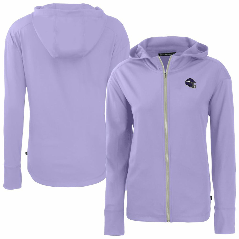 Minnesota Vikings Cutter & Buck Women's Daybreak Eco Recycled Full-Zip Hoodie Jacket | NFL Hot