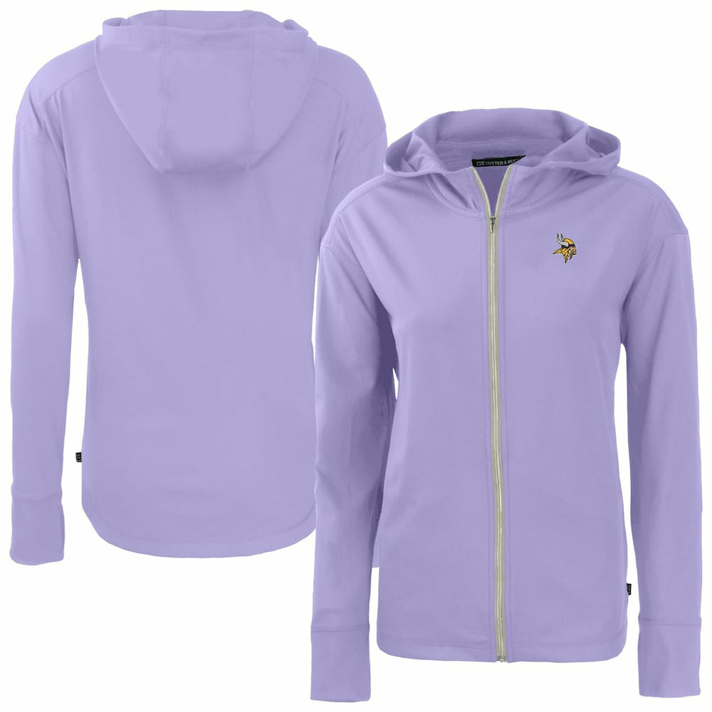 Minnesota Vikings Cutter & Buck Women's Daybreak Eco Recycled Full-Zip Hoodie Jacket | NFL New