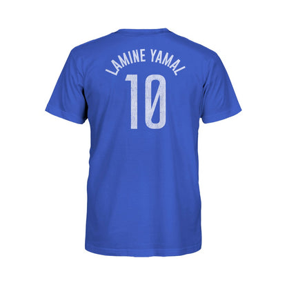 Lamine Yamal Barcelona 1863FC  Youth Player Name & Number T-Shirt on sale - Blue