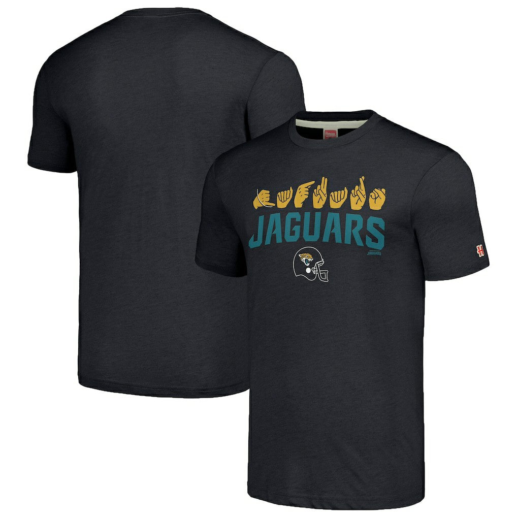 Jacksonville Jaguars Homage Unisex The NFL ASL Collection by Love Sign American Sign Language T-Shirt | NFL Online