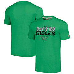 Philadelphia Eagles Homage Unisex The NFL ASL Collection by Love Sign American Sign Language T-Shirt | NFL Discount