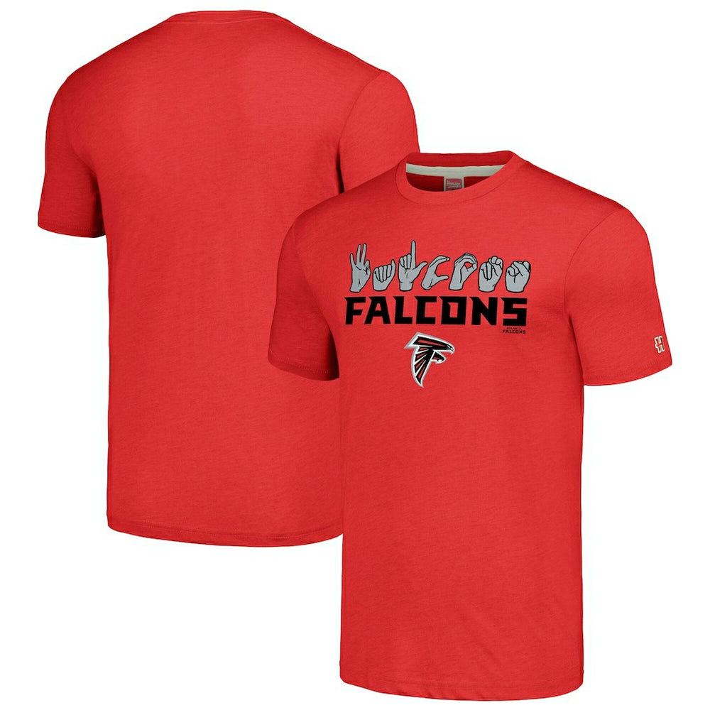 Atlanta Falcons Homage Unisex The NFL ASL Collection by Love Sign American Sign Language T-Shirt | NFL US