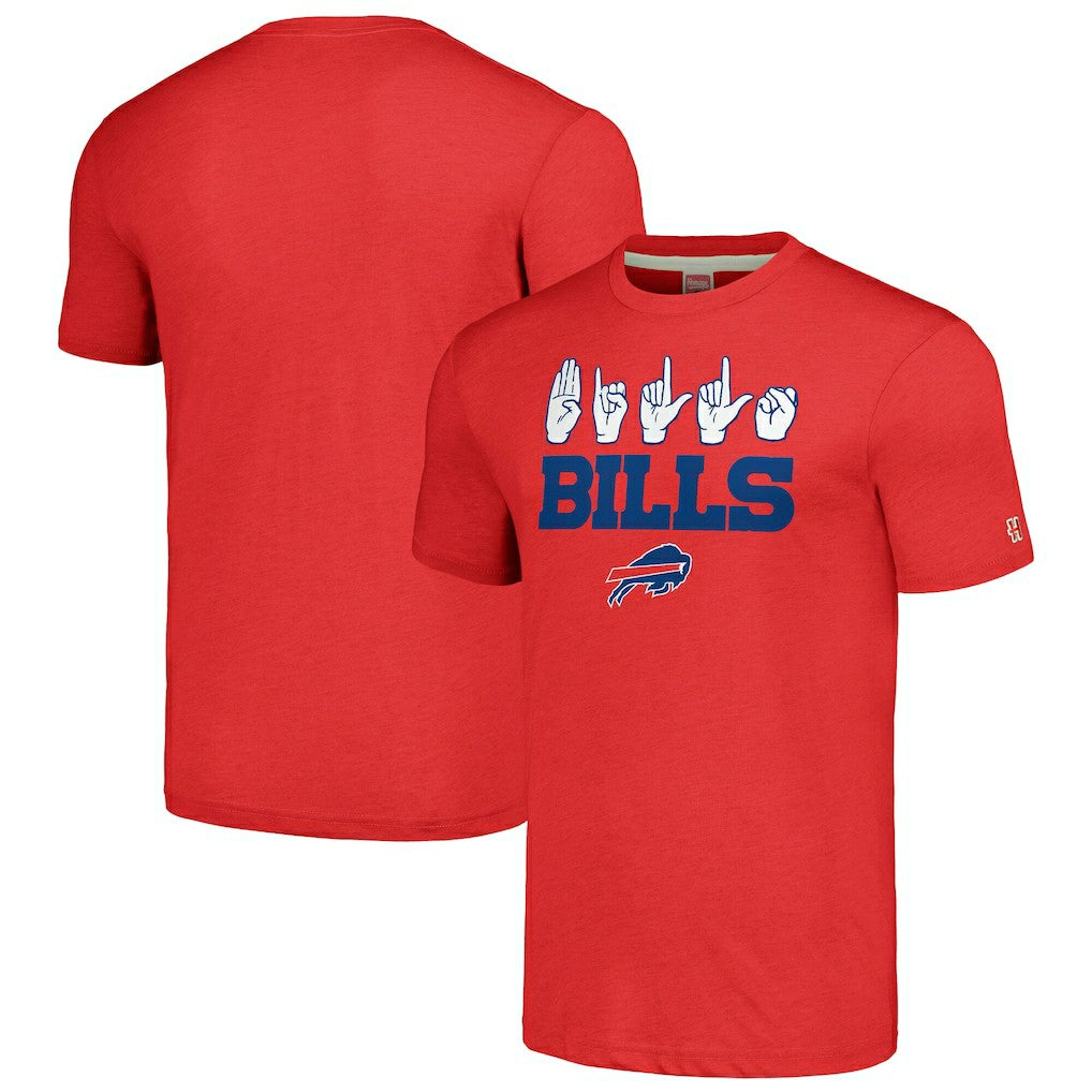 Buffalo Bills Homage Unisex The NFL ASL Collection by Love Sign American Sign Language T-Shirt | NFL Near me